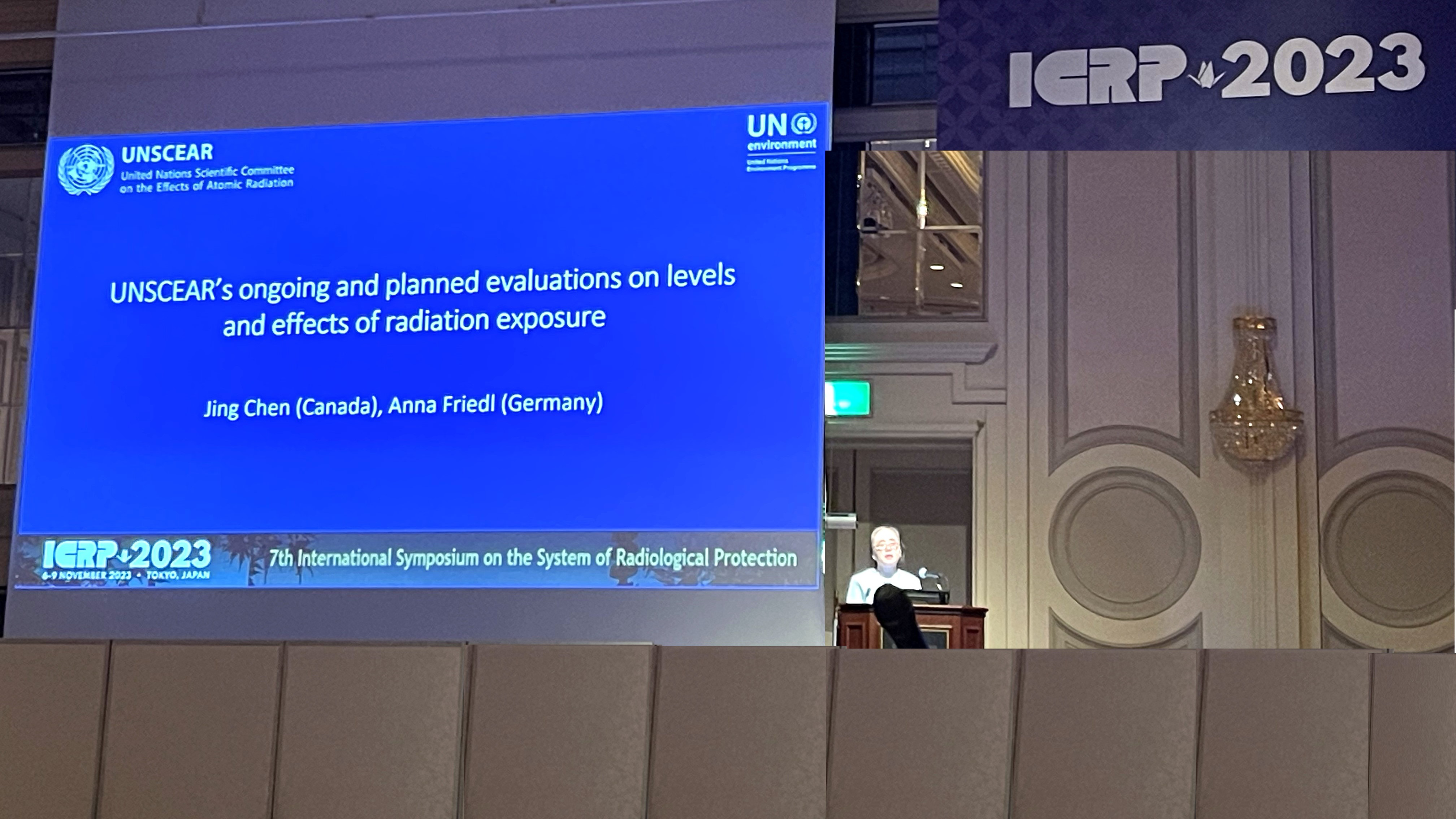 Chair presents UNSCEAR's work at the ICRP 2023 symposium